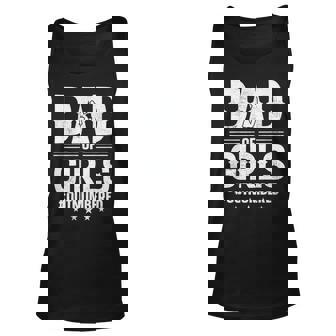 Dad Of Girls Outnumbered Funny Fathers Day Daddy Of Girls Unisex Tank Top - Thegiftio