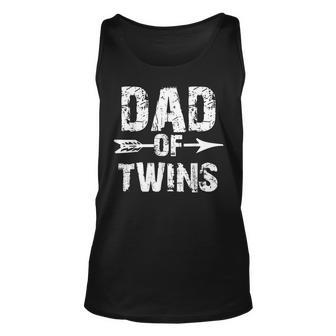 Dad Of Twins Fathers Day Gift For Mens Unisex Tank Top | Mazezy