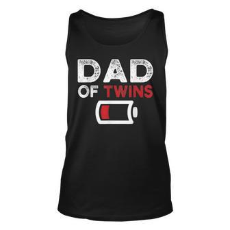 Dad Of Twins Fathers Day Gifts Unisex Tank Top - Seseable