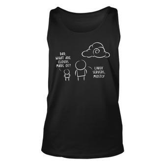 Dad What Are Clouds Made Of Linux Servers Mostly V3 Unisex Tank Top | Mazezy