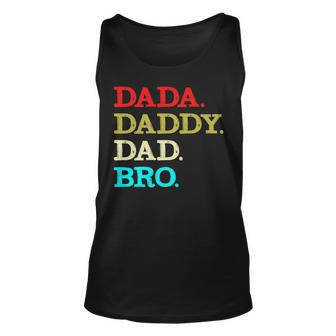 Dada Daddy Dad Bro Vintage Fathers Day Unisex Tank Top - Seseable