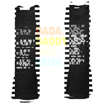 Dada Daddy Dad Bruh Fathers Day Funny Vintage Unisex Tank Top - Thegiftio UK