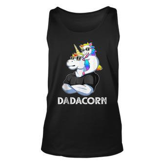 Dadacorn Unicorn Dad Unicorn Lovers Fathers Day Unisex Tank Top - Thegiftio UK