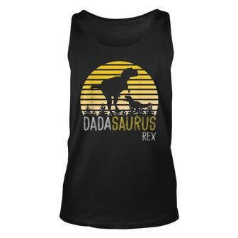 Dadasaurus Dad Dino Fathers Day Gifts Men Dinosaur Unisex Tank Top - Seseable