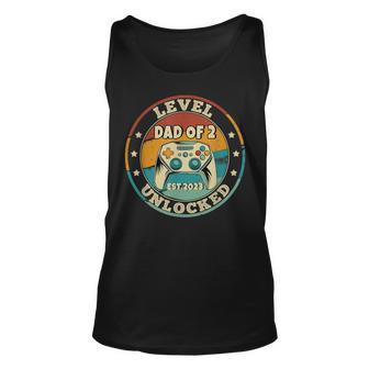 Daddy Again Leveled Up To Dad Of 2 Level Unlocked New Future Tank Top | Mazezy