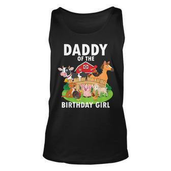 Mens Daddy Of The Birthday Girl Farm Animals Matching Farm Theme Tank Top | Mazezy