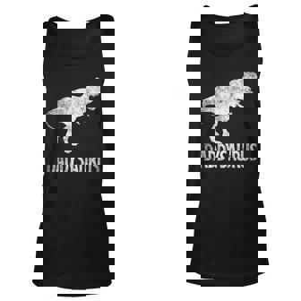 Daddysaurus Shirt Daddy Dinosaur Fathers Day Gifts Men Dad Unisex Tank Top | Mazezy