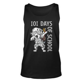 Dalmatian Funny Dog Dabbing 101 Days Of School Dalmatian Dog Teachers Kids 66 Dalmatian Lover Unisex Tank Top - Monsterry