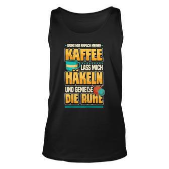 Damen Lustig Stricken Wolle Nähen Kaffee Spruch Geschenk Tank Top - Seseable