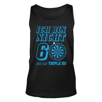 Darts 60 Geburtstag Dart Pfeil Geschenk Dartspieler Tank Top - Seseable