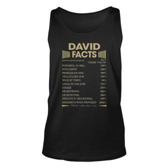 David Name Gift David Facts Unisex Tank Top - Seseable