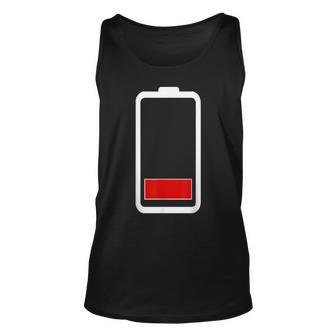 Dead Low Battery Halloween Couples Costume Unisex Tank Top - Seseable