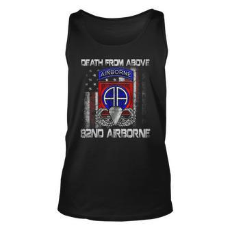 Death From Above 82Nd Airborne Division Paratrooper Flag Unisex Tank Top - Seseable