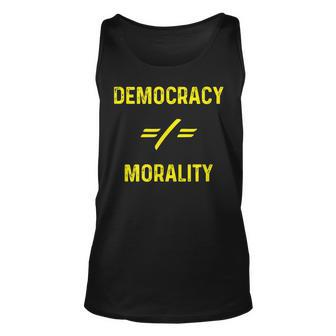 Democracy Morality Libertarian Conservative Ancap Freedom Unisex Tank Top | Mazezy AU