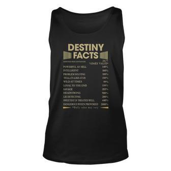 Destiny Name Gift Destiny Facts V3 Unisex Tank Top - Seseable