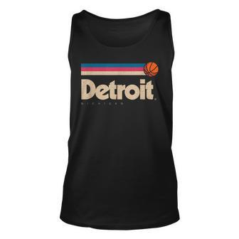 Detroit Basketball B-Ball City Michigan Retro Detroit Unisex Tank Top - Seseable