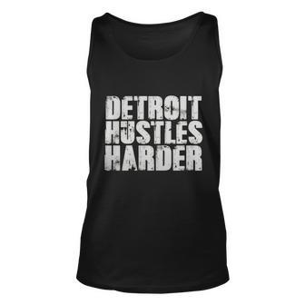 Detroit Hustles Harder T-Shirt Detroit Shirt 2 Men Women Tank Top Graphic Print Unisex - Thegiftio UK