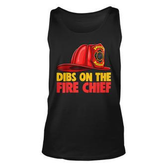 Dibs On The Fire Chief Fire Fighters Love Unisex Tank Top - Seseable