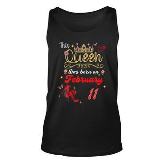 Diese Königin Wurde Am 11 Februar Geboren Geburtstag Frauen Tank Top - Seseable