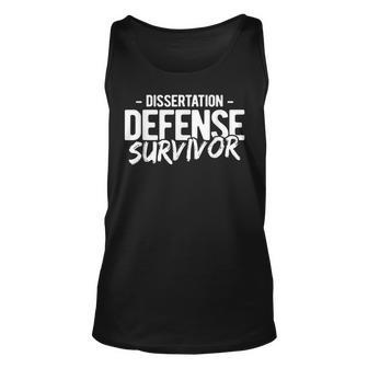 Dissertation Defense Survivor Phd Unisex Tank Top | Mazezy