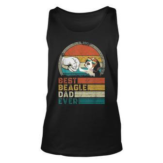 Distressed Best Beagle Dad Ever Fathers Day Gift Unisex Tank Top - Seseable