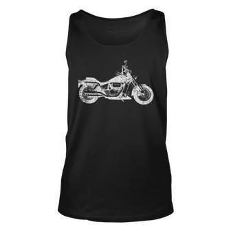 Distressed Vintage American Motorcycle Usa Cool Bike Gift Unisex Tank Top - Seseable