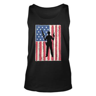 Diy Man Gift Idea Handyman American Flag Unisex Tank Top - Thegiftio UK