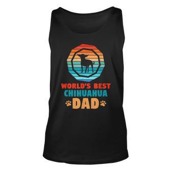 Dog Father Gift Worlds Best Chihuahua Dad Dog Gift For Mens Unisex Tank Top | Mazezy