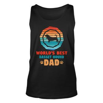 Dog Father Worlds Best Basset Hound Dad Dog Tank Top | Mazezy