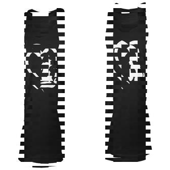 Dog Puppy And Baby Cat Heart - Animal Dog & Cat Heart Unisex Tank Top | Mazezy