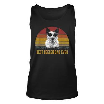 Dog Vintage Best Heeler Dad Ever T Fathers Day Gifts Unisex Tank Top - Seseable