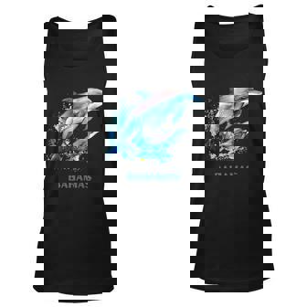 Dolphin Vacation Vintage Bahamas Beach Destination Unisex Tank Top - Thegiftio UK