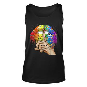 Dont Judge What You Dont Understand Lgbt Pride Lips Unisex Tank Top | Mazezy