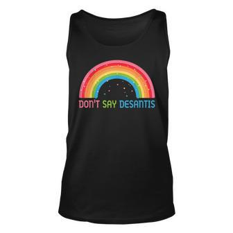 Dont Say Desantis Florida Say Gay Lgbtq Pride Anti Desantis Tank Top | Mazezy DE