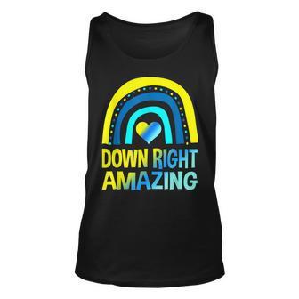 Down Right Amazing Down Syndrome Awareness Unisex Tank Top | Mazezy