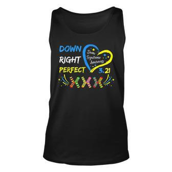 Down Syndrome Awareness 321 Down Right Perfect Socks Unisex Tank Top | Mazezy
