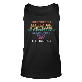Drag Is Not A Crime Lgbt Gay Pride Equality Drag Queen Unisex Tank Top - Thegiftio UK