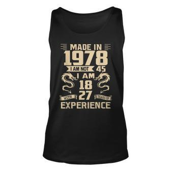 Dragon Made In 1978 45Th Birthday 45 Years Old Unisex Tank Top - Seseable