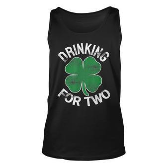 Drinking For Two St Patricks Day Pregnancy Announcement Unisex Tank Top - Seseable