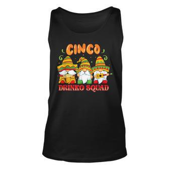 Drinko Squad Cinco De Mayo Mexican Gnomes Matching Group Unisex Tank Top | Mazezy