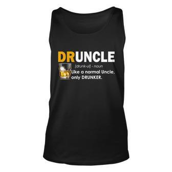 Druncle Normal Uncle Only Drunker Whiskey Unisex Tank Top - Thegiftio UK