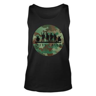 Duty Calls Cool Camouflage Soldier Figurines Unisex Tank Top - Seseable