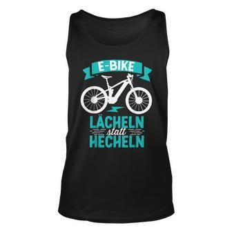 E Bike Lächeln Statt Hecheln Fahrradfahrer Mountainbike Tank Top - Seseable