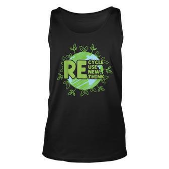 Earth Day Environmental Activism Recycle Reuse Renew Rethink Unisex Tank Top - Thegiftio UK