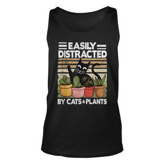Easily Distracted By Plants Gardener Lover Unisex Tank Top - Seseable