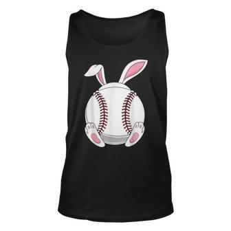 Easter Bunny Baseball - Funny Easter Baseball Rabbit Ears Unisex Tank Top | Mazezy