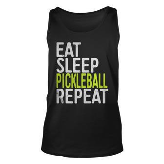 Eat Sleep Pickleball Repeat Funny Sport Game Men Women Tank Top Graphic Print Unisex - Thegiftio UK