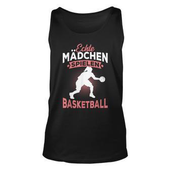 Echte Mädchen Spielen Basketball Spruch Baketballerin Tank Top - Seseable