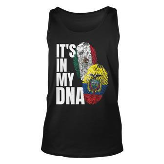 Ecuadorian And Mexican Dna Mix Flag Heritage Gift Unisex Tank Top - Seseable
