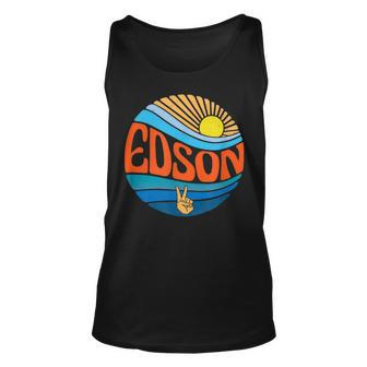 Edson Hemd Vintage Sunset Edson Groovy Tie Dye Tank Top - Seseable